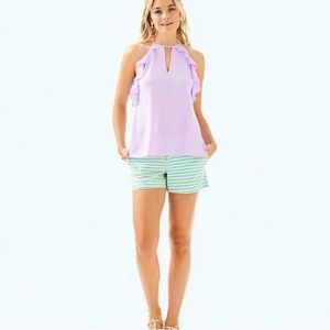 Lilly Pulitzer Padma Ruffle Tank in Lilac Verbena